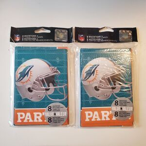 (2) Miami Dolphins NFL Pro Football Sports Party Invitations & Thank You Notes